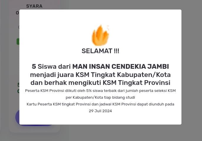 5 Siswa dari MAN Insan Cendekia Jambi Menjadi Juara KSM Tingkat Kabupaten/Kota
