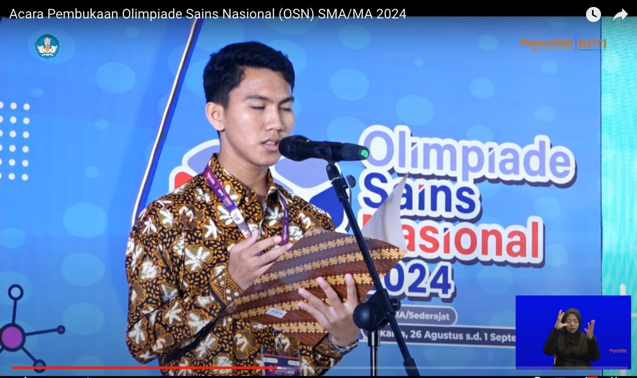 Siswa MAN IC Jambi Pimpin Doa pada Pembukaan OSN Nasional di Jakarta