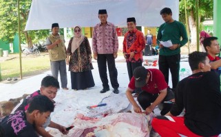 Kakanwil Kemenag Provinsi Jambi Berikan Hewan Kurban di MAN Insan Cendekia, dan Saksikan Penyembelihan Langsung