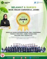 MAN Insan Cendekia Jambi Raih Juara I Sekolah Siaga Kependudukan Paripurna Tingkat Provinsi Jambi 2026