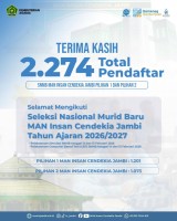 Tembus 2.274 Pendaftar, Persaingan Masuk MAN Insan Cendekia Jambi Tahun Pelajaran 2026/2027 Semakin Ketat