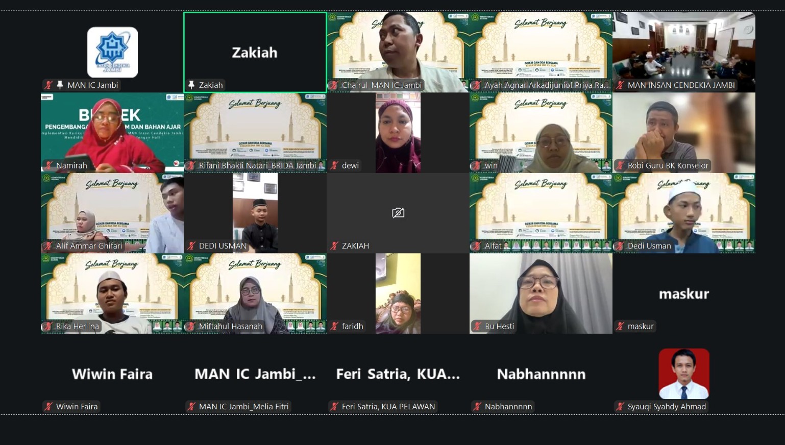 Zikir dan Doa Bersama, MAN IC Jambi Mohon Kesuksesan untuk OMI ICJ 2026